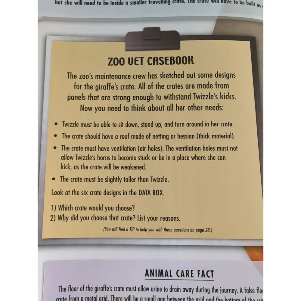 Zoo‎ Vet Exciting Real Life Math Suitable For Ages 10+ Orange Level Real Life...